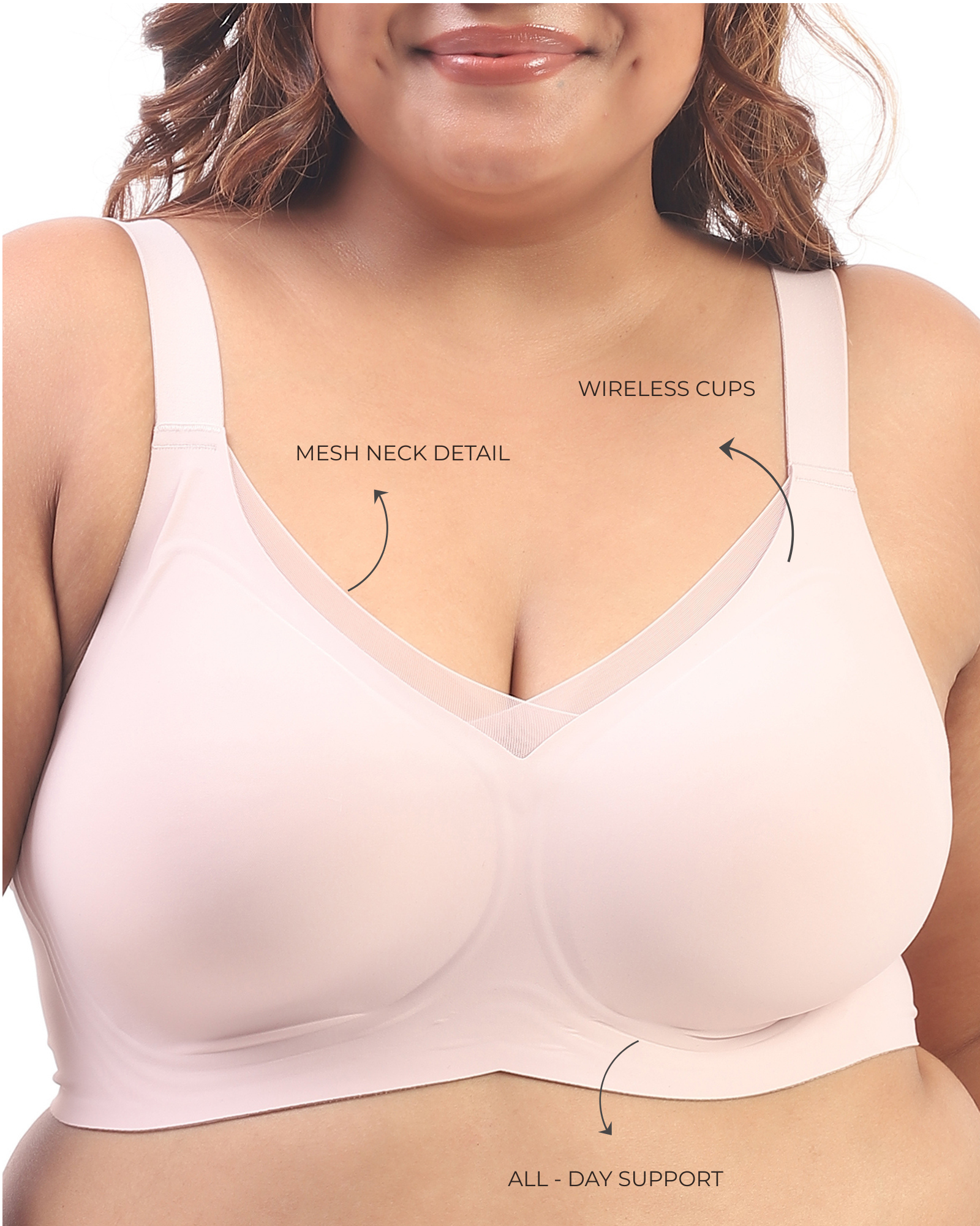Bello – Wireless Pink Bra for Everyday Comfort