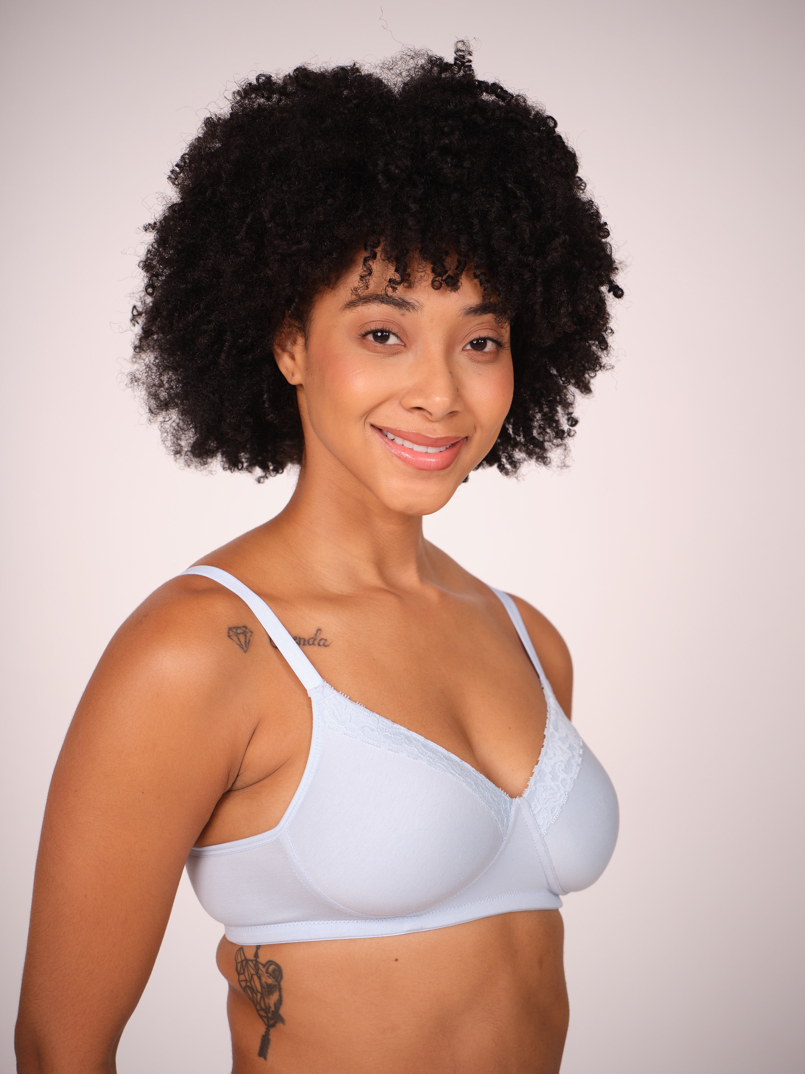 Lightly Padded T-Shirt Bra - Sky Blue