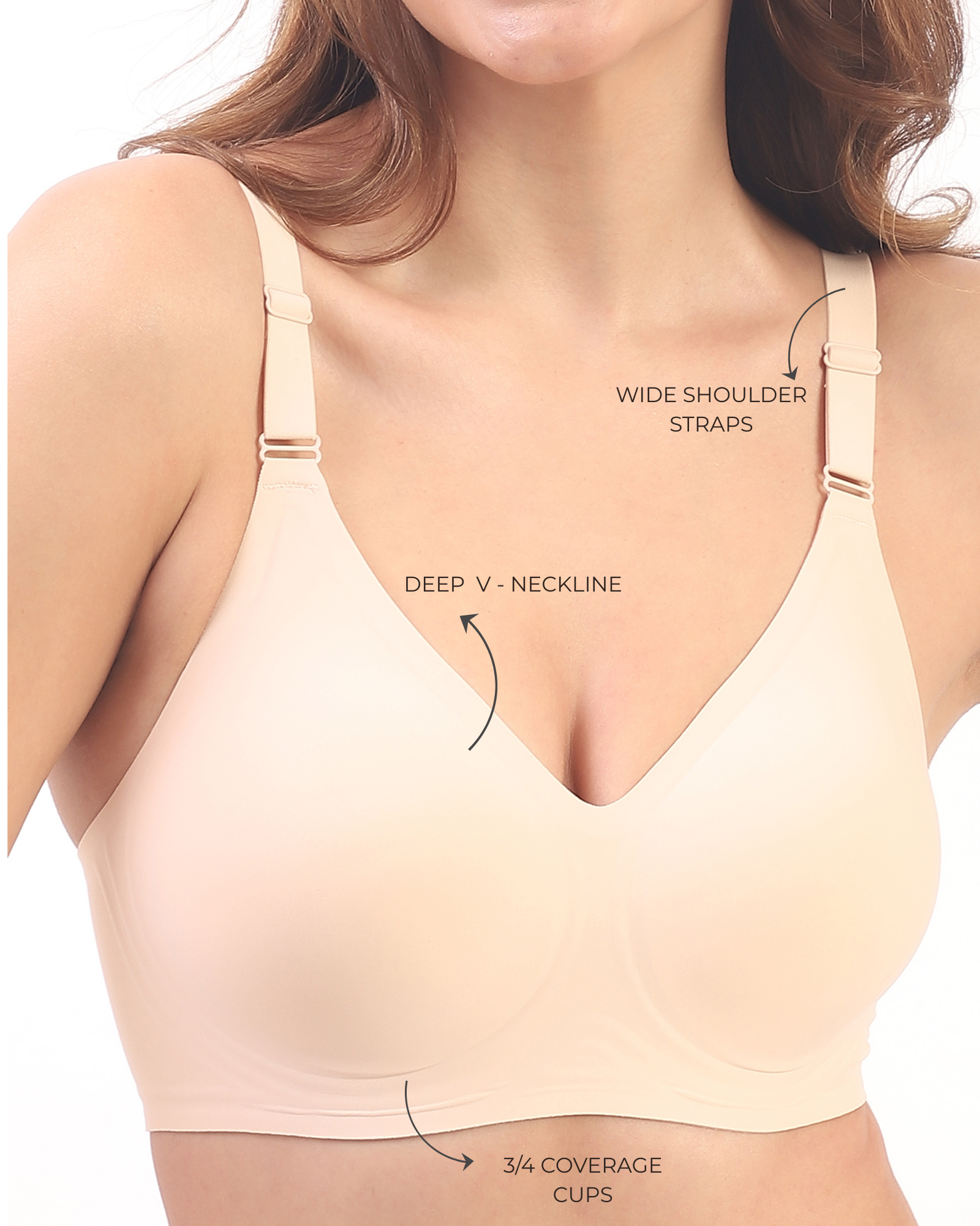 Vera – Beige Wireless Everyday Lift Bra