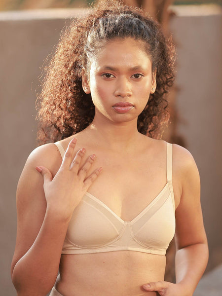 SOIE Woman - Non Padded Non Wired Medium Coverage Cotton Spandex Bra - Bra -for Women