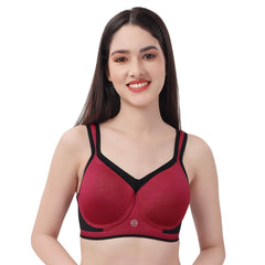 SOIE Woman - Full Coverage High Impact Padded Non Wired Sports Bra - Bra -for Women
