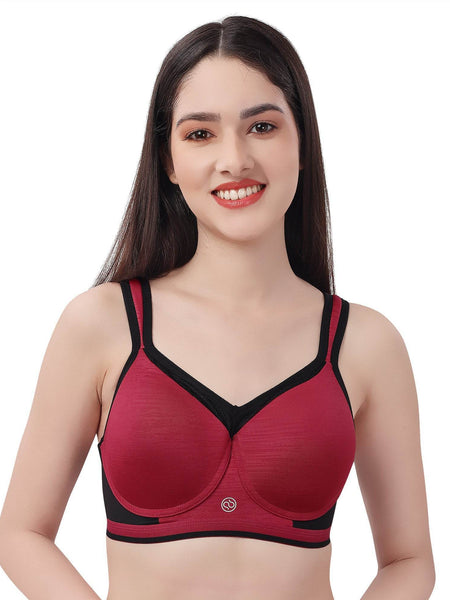 SOIE Woman - Full Coverage High Impact Padded Non Wired Sports Bra - Bra -for Women