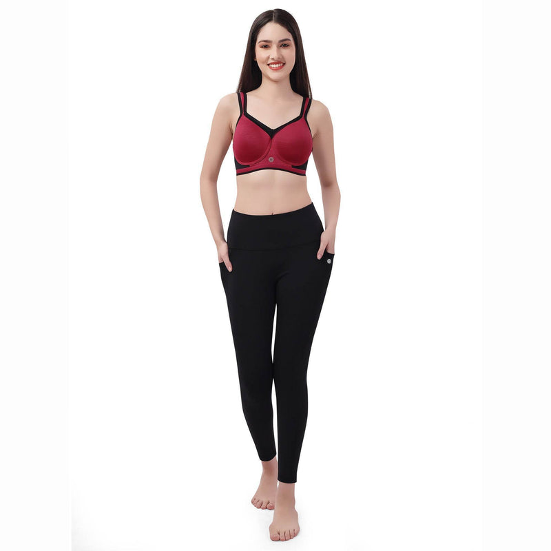 SOIE Woman - Full Coverage High Impact Padded Non Wired Sports Bra - Bra -for Women
