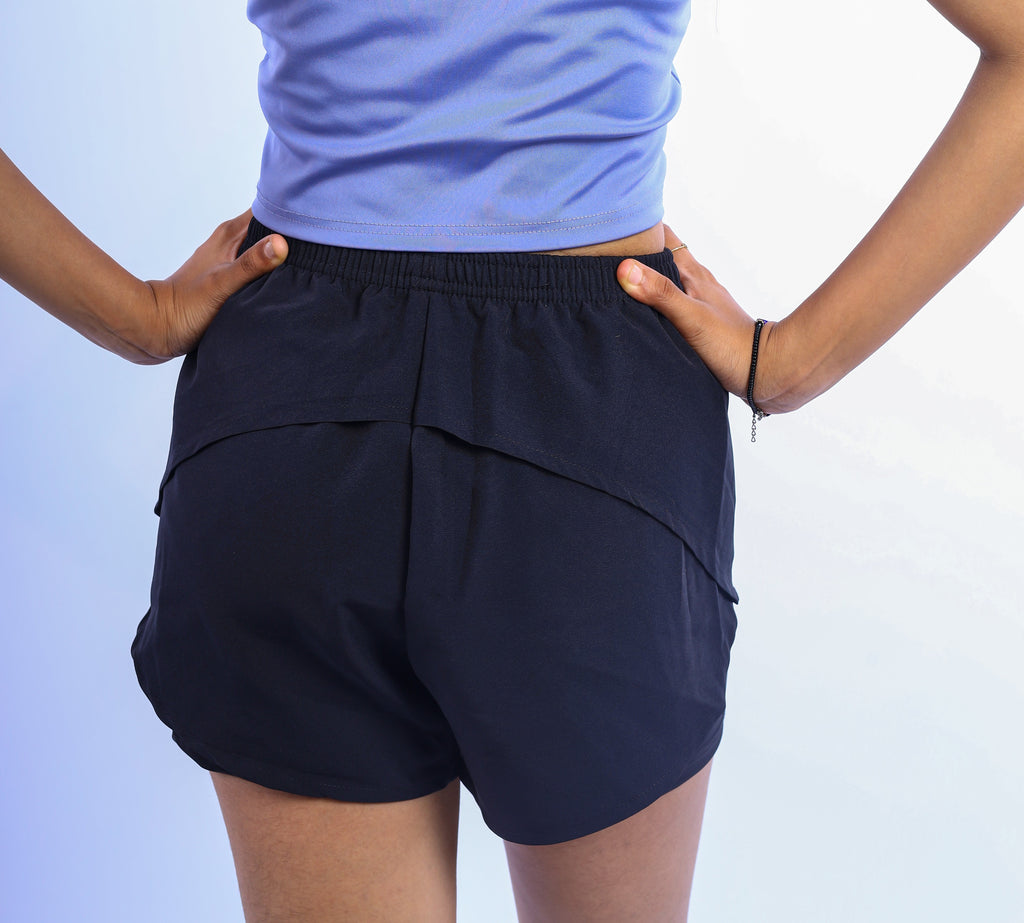 The Alexis Running Shorts Set-Black