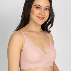 Chelvet Light Pink Seamless Padded Slip-on Bra