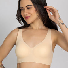 Chelvet Seamless Nude Padded Bra