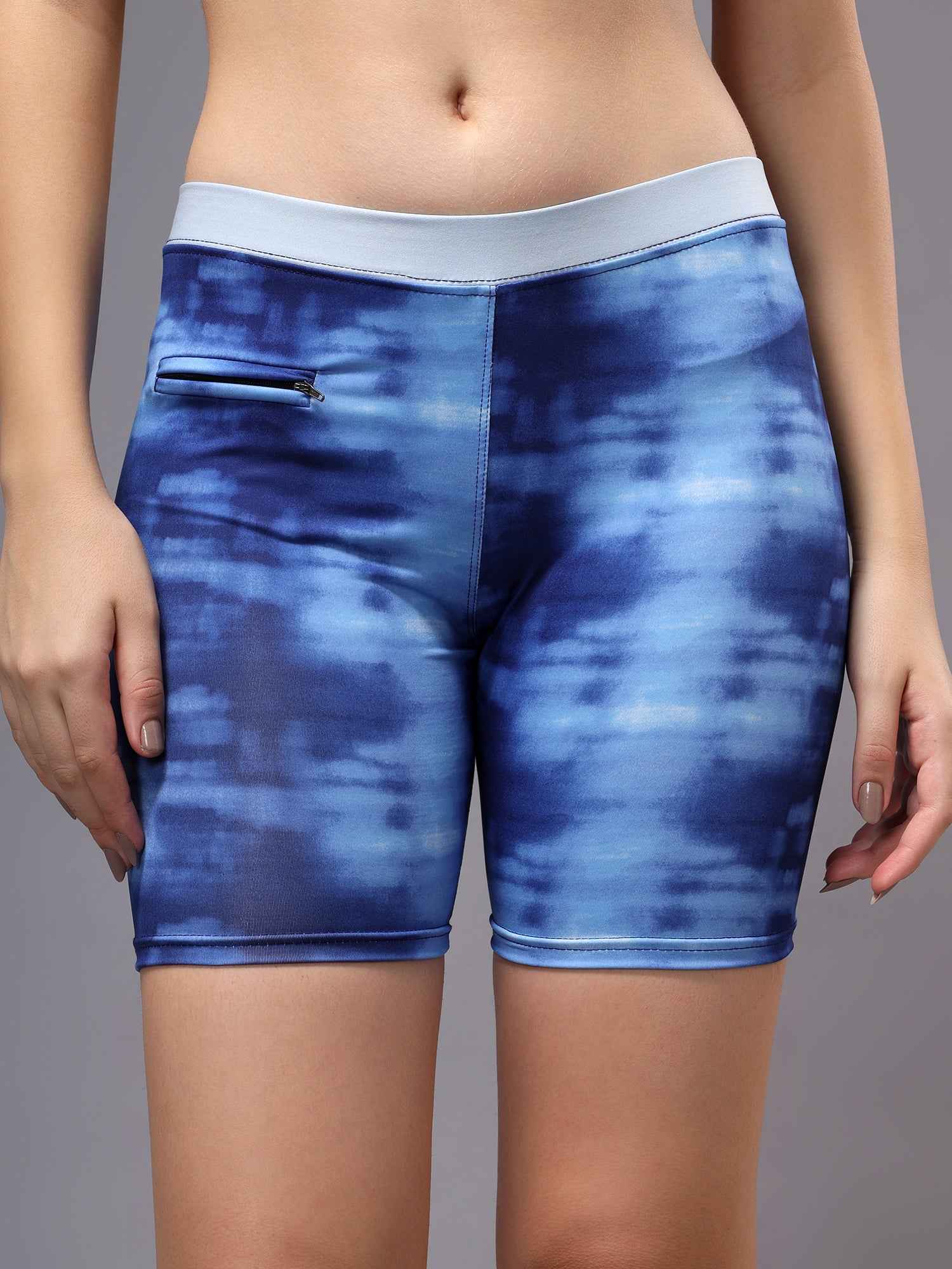 Women colour Splash Lavender Printed Tights