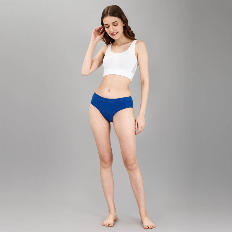 SOIE Woman - Mid Rise Stretch Cotton Seamless Full Coverage Shorty Panty (Pack of 2) - Panty -for Women