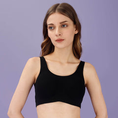 SOIE Woman - Non Wired Non Padded Full Coverage Low Impact Slip on Sports Bra - Lounge Bra -for Women