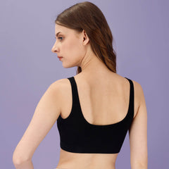 SOIE Woman - Non Wired Non Padded Full Coverage Low Impact Slip on Sports Bra - Lounge Bra -for Women