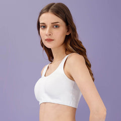 SOIE Woman - Non Wired Non Padded Full Coverage Low Impact Slip on Sports Bra - Lounge Bra -for Women