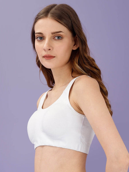 SOIE Woman - Non Wired Non Padded Full Coverage Low Impact Slip on Sports Bra - Lounge Bra -for Women