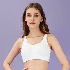 SOIE Woman - Non Wired Non Padded Full Coverage Low Impact Slip on Sports Bra - Lounge Bra -for Women
