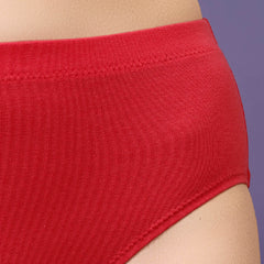 SOIE Woman - High Rise Full Coverage Solid Colour Cotton Stretch Hipster Panty (Pack of 3) - Panty -for Women