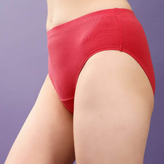 SOIE Woman - High Rise Full Coverage Solid Colour Cotton Stretch Hipster Panty (Pack of 3) - Panty -for Women