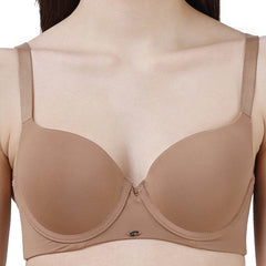 SOIE Woman - Medium Coverage Padded Wired T-shirt Bra with High Rise Full Coverage Brief - -for Women
