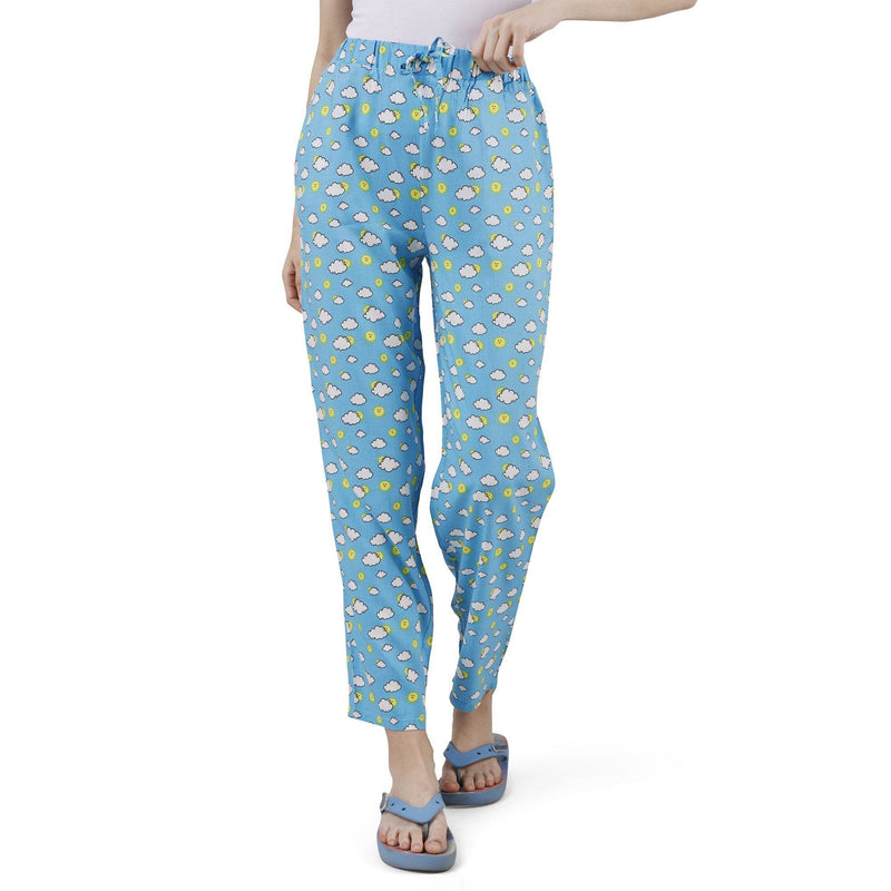 SOIE Woman - Supersoft Rayon Printed Pyjamas with Pockets - -for Women