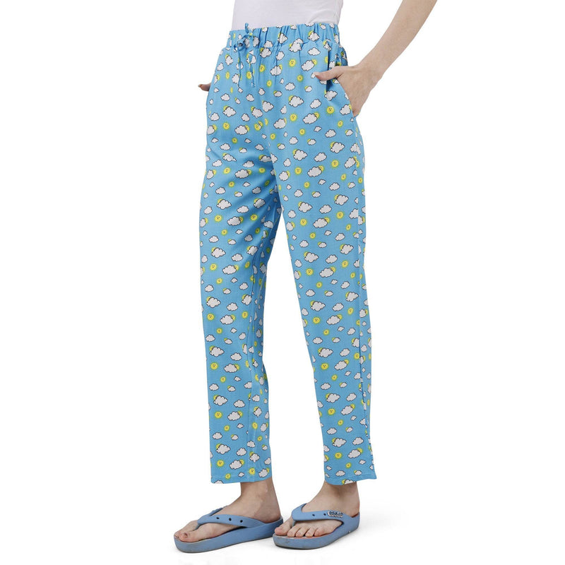 SOIE Woman - Supersoft Rayon Printed Pyjamas with Pockets - -for Women