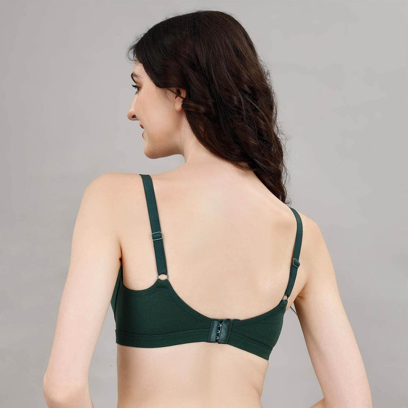 SOIE Woman - Lightly Padded Non Wired Stretch Cotton Full Coverage T-Shirt Bra with Push-up look - Bra -for Women