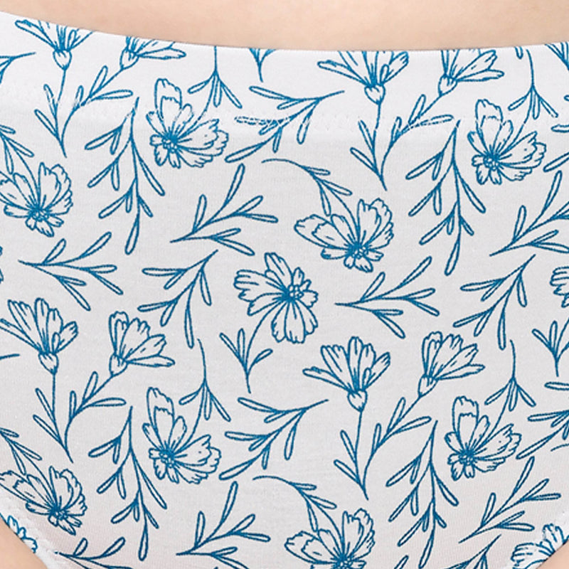 SOIE Woman - High Waist Full Coverage Printed Stretch Cotton Briefs (Pack of 3) - Panty -for Women