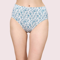 SOIE Woman - High Waist Full Coverage Printed Stretch Cotton Briefs (Pack of 3) - Panty -for Women
