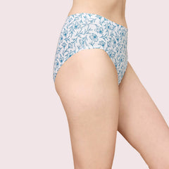 SOIE Woman - High Waist Full Coverage Printed Stretch Cotton Briefs (Pack of 3) - Panty -for Women