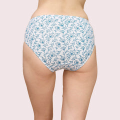 SOIE Woman - High Waist Full Coverage Printed Stretch Cotton Briefs (Pack of 3) - Panty -for Women