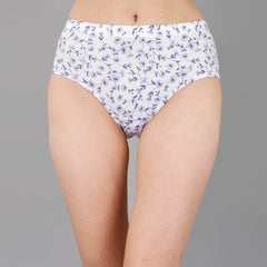 SOIE Woman - High Waist Full Coverage Printed Stretch Cotton Briefs (Pack of 3) - Panty -for Women
