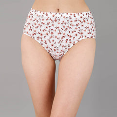 SOIE Woman - High Waist Full Coverage Printed Stretch Cotton Briefs (Pack of 3) - Panty -for Women