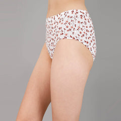 SOIE Woman - High Waist Full Coverage Printed Stretch Cotton Briefs (Pack of 3) - Panty -for Women