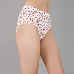 SOIE Woman - High Waist Full Coverage Printed Stretch Cotton Briefs (Pack of 3) - Panty -for Women