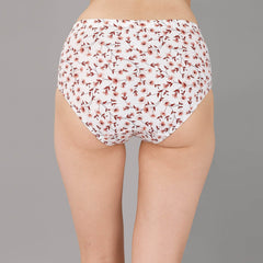 SOIE Woman - High Waist Full Coverage Printed Stretch Cotton Briefs (Pack of 3) - Panty -for Women