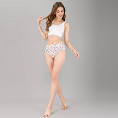 SOIE Woman - High Waist Full Coverage Printed Stretch Cotton Briefs (Pack of 3) - Panty -for Women