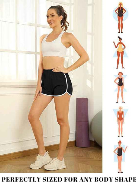 Plus Size for Women Cotton Sports Shorts for Dance, Yoga, Running