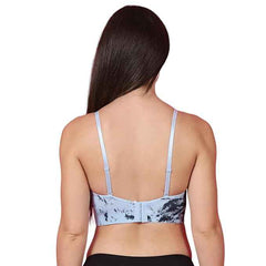 Brachy Women's Blue Underwired Lightly Padded Bralette Multiway Bra