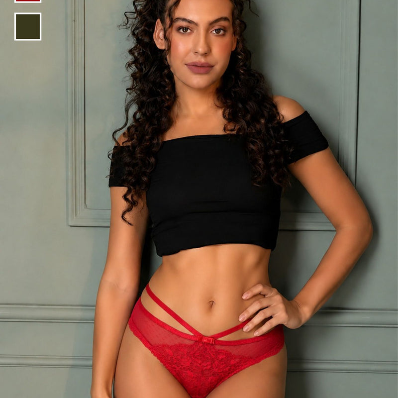 Mid-Rise Lace Bikini Brief- Pack of 2