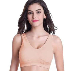 Pack Of 2 Womens Fashion Sports Bra | Seamless, Padded, Non-Wired Gym & Yoga Bra | High Support, Comfortable Everyday Bralette