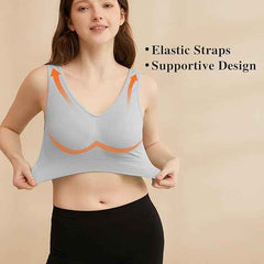 Pack Of 2 Womens Fashion Sports Bra | Seamless, Padded, Non-Wired Gym & Yoga Bra | High Support, Comfortable Everyday Bralette