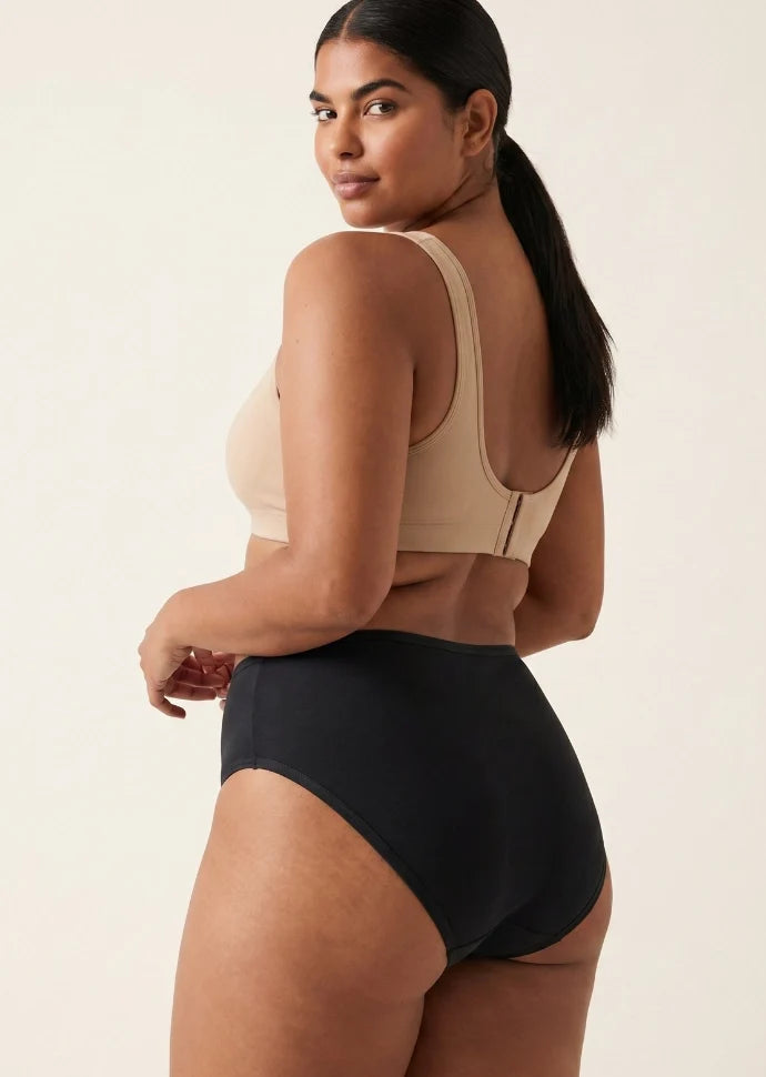 2 Pack - Black Bamboo Absorbent Underwear