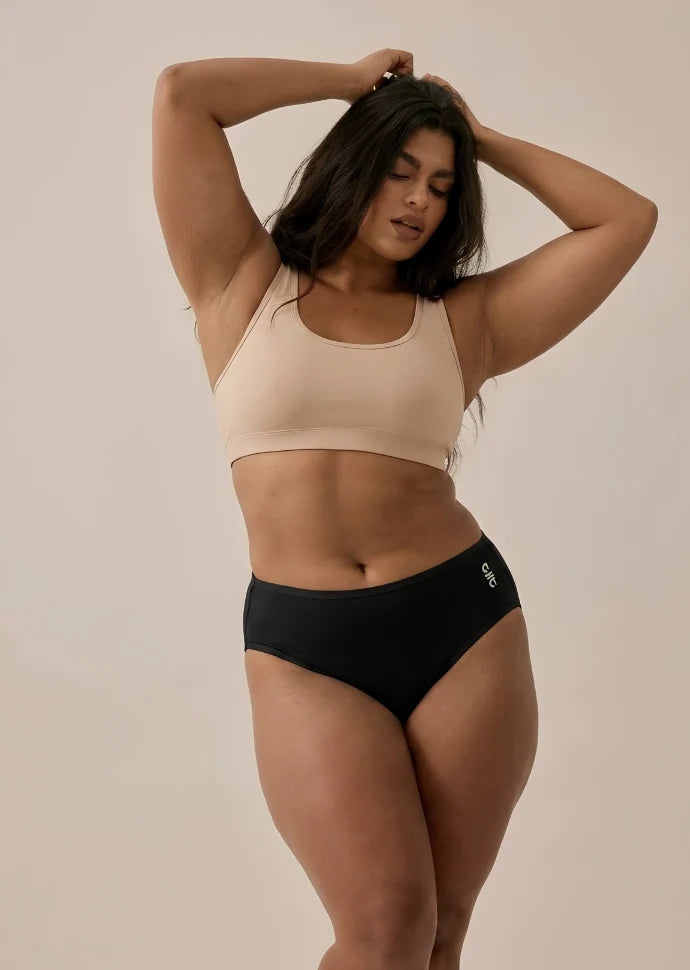 2 Pack - Black Bamboo Absorbent Underwear