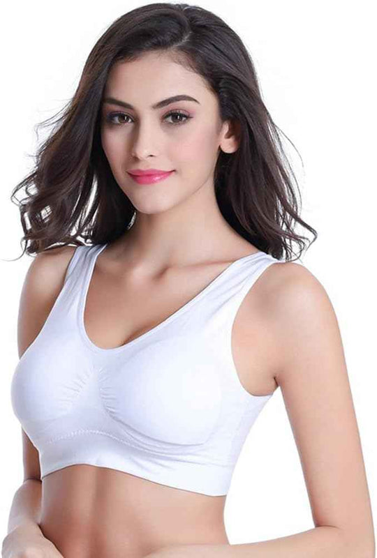 Women Pack Of 3 Breathable Full Coverage No Underwire Slight Lift up Comfortable Air Sports Bra