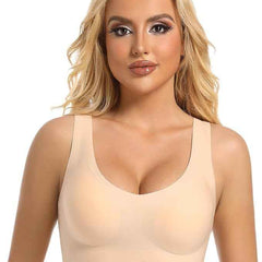 Pullover Wireless Bras for Women, Seamless Full Coverage U Neck No wire T-Shirt Bra