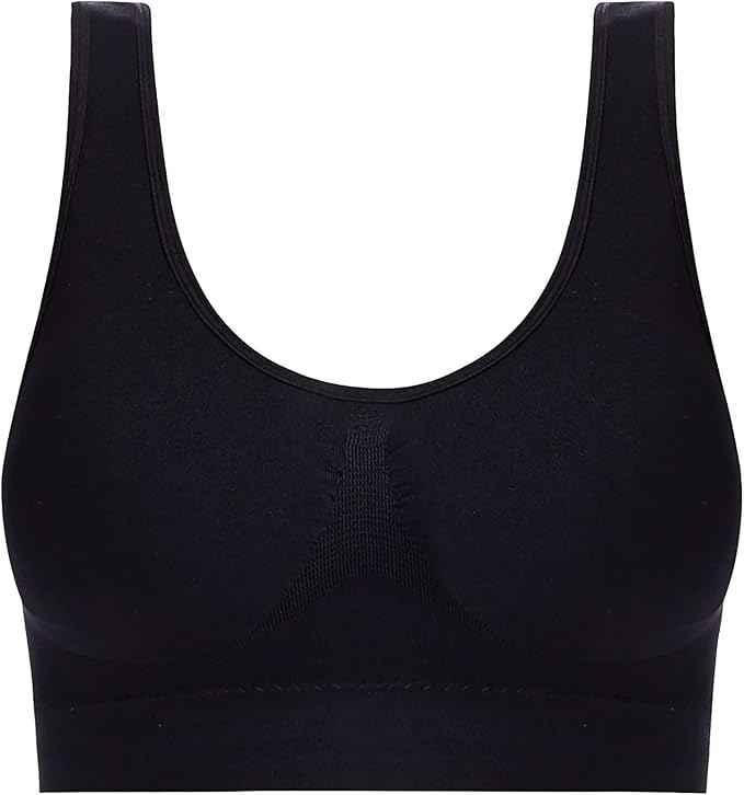 Pack Of 2 Womens Fashion Sports Bra | Seamless, Padded, Non-Wired Gym & Yoga Bra | High Support, Comfortable Everyday Bralette