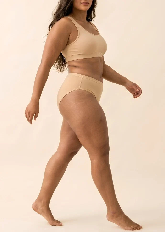5 Pack - Beige Bamboo Absorbent Underwear
