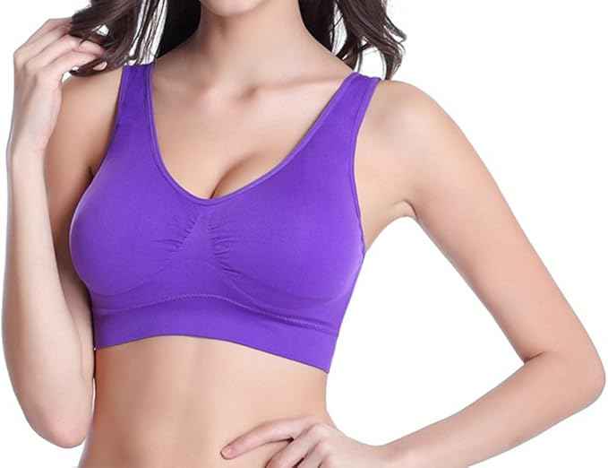 Pack Of 2 Womens Fashion Sports Bra | Seamless, Padded, Non-Wired Gym & Yoga Bra | High Support, Comfortable Everyday Bralette