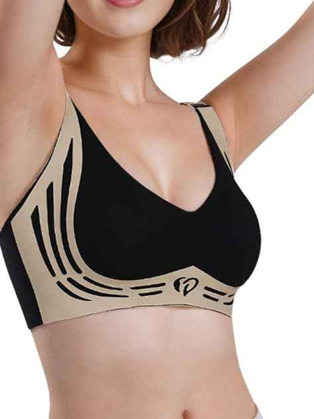 Plus Size Padded Light Support Wireless Bra, Seamless Soft Bralette, for Sleep, Yoga and Everyday
