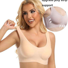 Pullover Wireless Bras for Women, Seamless Full Coverage U Neck No wire T-Shirt Bra