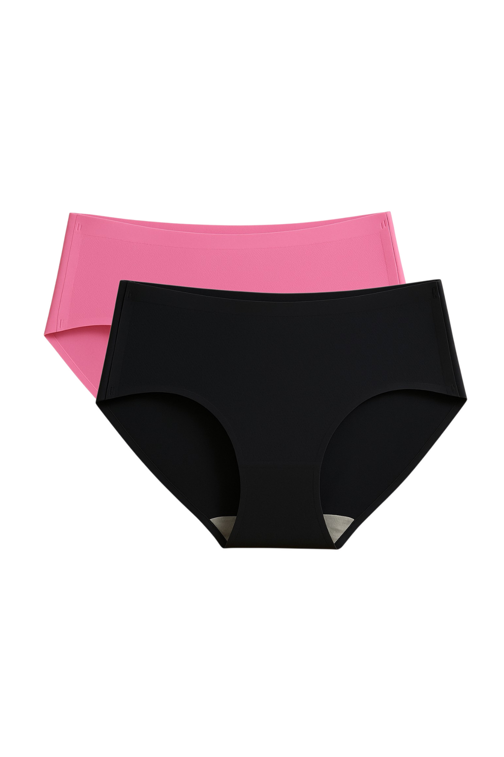 Seamless Bonded Hipster Panty - Black & Mauve