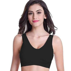 Pack Of 2 Womens Fashion Sports Bra | Seamless, Padded, Non-Wired Gym & Yoga Bra | High Support, Comfortable Everyday Bralette