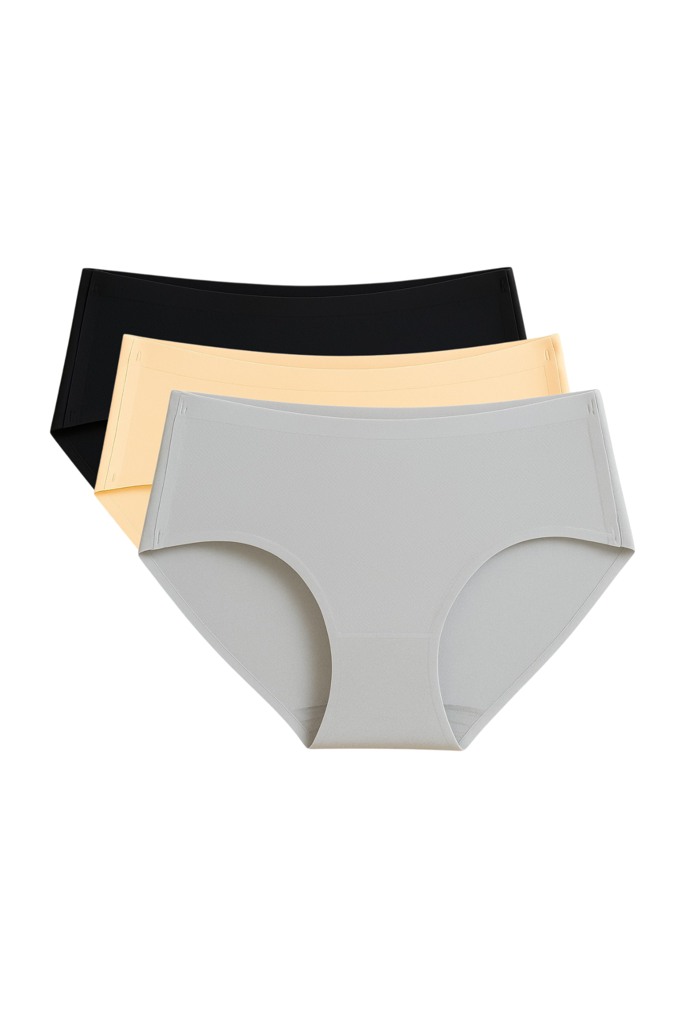 Seamless Bonded Hipster Panty - Grey, Beige & Black
